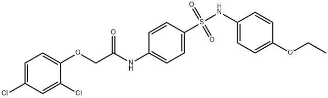 2-(2,4-dichlorophenoxy)-N-(4-{[(4-ethoxyphenyl)amino]sulfonyl}phenyl)acetamide Struktur