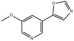 Pyridine, 3-methoxy-5-(5-oxazolyl)-,433332-13-9,结构式