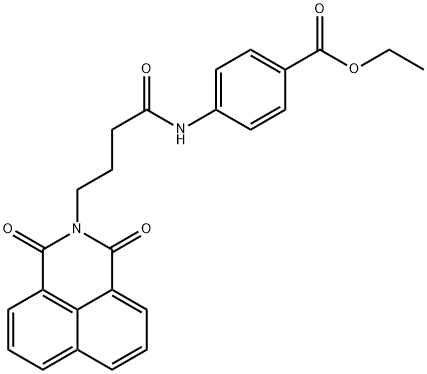 ethyl 4-(4-(1,3-dioxo-1H-benzo[de]isoquinolin-2(3H)-yl)butanamido)benzoate Struktur
