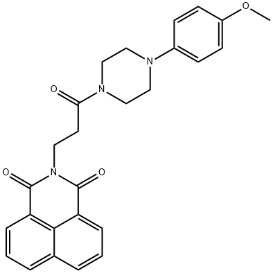 2-(3-(4-(4-methoxyphenyl)piperazin-1-yl)-3-oxopropyl)-1H-benzo[de]isoquinoline-1,3(2H)-dione Struktur