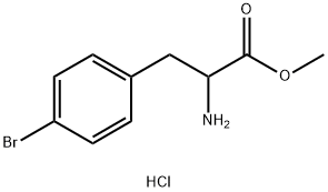DL-4-溴苯丙氨酸甲酯盐酸盐, 444726-88-9, 结构式