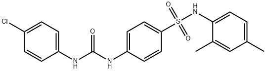 4-({[(4-chlorophenyl)amino]carbonyl}amino)-N-(2,4-dimethylphenyl)benzenesulfonamide 结构式