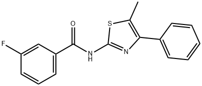 3-fluoro-N-(5-methyl-4-phenylthiazol-2-yl)benzamide Structure