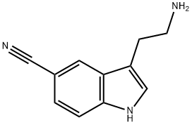 3-(2-氨基乙基)-1H-吲哚-5-甲腈, 46276-24-8, 结构式