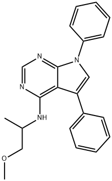 N-(1-methoxypropan-2-yl)-5,7-diphenyl-7H-pyrrolo[2,3-d]pyrimidin-4-amine Struktur