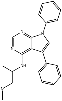 N-(1-methoxypropan-2-yl)-5,7-diphenyl-7H-pyrrolo[2,3-d]pyrimidin-4-amine Structure