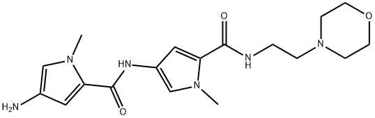 4-amino-1-methyl-N-(1-methyl-5-((2-morpholinoethyl)carbamoyl)-1H-pyrrol-3-yl)-1H-pyrrole-2-carboxamide Struktur