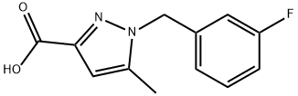 1-(3-Fluorobenzyl)-5-methyl-1H-pyrazole-3-carboxylic acid Struktur