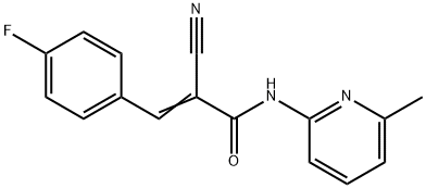(E)-2-cyano-3-(4-fluorophenyl)-N-(6-methylpyridin-2-yl)acrylamide Struktur