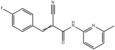 (E)-2-cyano-3-(4-fluorophenyl)-N-(6-methylpyridin-2-yl)acrylamide Structure