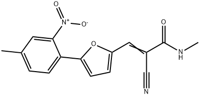 (E)-2-cyano-N-methyl-3-(5-(4-methyl-2-nitrophenyl)furan-2-yl)acrylamide Structure