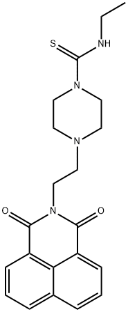 4-(2-(1,3-dioxo-1H-benzo[de]isoquinolin-2(3H)-yl)ethyl)-N-ethylpiperazine-1-carbothioamide 结构式