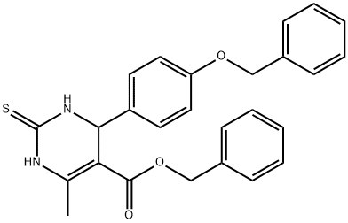 benzyl 4-(4-(benzyloxy)phenyl)-6-methyl-2-thioxo-1,2,3,4-tetrahydropyrimidine-5-carboxylate Structure