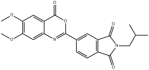 5-(6,7-dimethoxy-4-oxo-4H-3,1-benzoxazin-2-yl)-2-(2-methylpropyl)-1H-isoindole-1,3(2H)-dione|WAY-324128