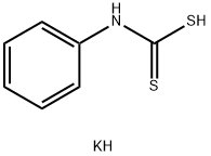 Carbamodithioic acid, phenyl-, monopotassium salt Struktur