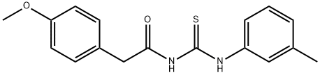 2-(4-methoxyphenyl)-N-{[(3-methylphenyl)amino]carbonothioyl}acetamide Struktur