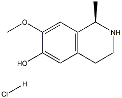 6-Isoquinolinol, 1,2,3,4-tetrahydro-7-methoxy-1-methyl-, hydrochloride, (1R)-(+)- Structure