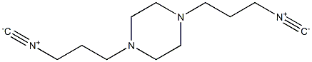 1,4-ビス(3-イソシアノプロピル)ピペラジン 化学構造式