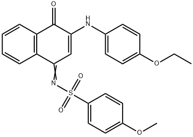 (Z)-N-(3-((4-ethoxyphenyl)amino)-4-oxonaphthalen-1(4H)-ylidene)-4-methoxybenzenesulfonamide Structure