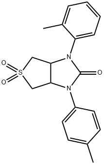 1-(o-tolyl)-3-(p-tolyl)tetrahydro-1H-thieno[3,4-d]imidazol-2(3H)-one 5,5-dioxide Struktur
