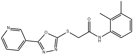 N-(2,3-dimethylphenyl)-2-((5-(pyridin-3-yl)-1,3,4-oxadiazol-2-yl)thio)acetamide Structure