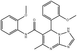 N,7-bis(2-methoxyphenyl)-5-methyl-4,7-dihydro-[1,2,4]triazolo[1,5-a]pyrimidine-6-carboxamide Struktur