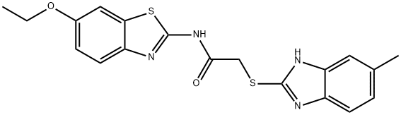 N-(6-ethoxy-1,3-benzothiazol-2-yl)-2-[(6-methyl-1H-benzimidazol-2-yl)sulfanyl]acetamide Struktur