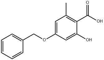 4-benzyloxy-2-hydroxy-6-methylbenzoic acid,54102-37-3,结构式
