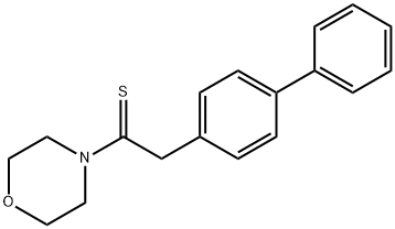 1-Morpholin-4-yl-2-(4-phenylphenyl)ethanethione Struktur