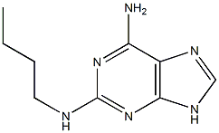 N2-丁基-9H-嘌呤-2,6-二胺 结构式