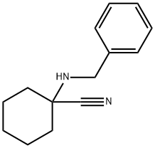 1-(ベンジルアミノ)シクロヘキサンカルボニトリル 化学構造式