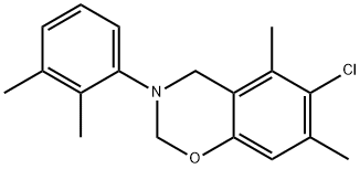 6-chloro-3-(2,3-dimethylphenyl)-5,7-dimethyl-3,4-dihydro-2H-1,3-benzoxazine Structure