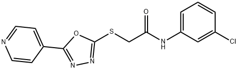 N-(3-chlorophenyl)-2-{[5-(pyridin-4-yl)-1,3,4-oxadiazol-2-yl]sulfanyl}acetamide Struktur