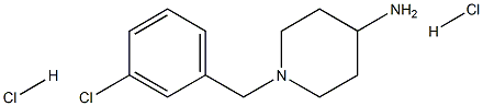 1-(3-Chlorobenzyl)piperidin-4-amine dihydrochloride Struktur