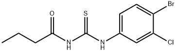 N-{[(4-bromo-3-chlorophenyl)amino]carbonothioyl}butanamide Struktur