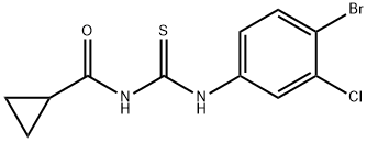 N-{[(4-bromo-3-chlorophenyl)amino]carbonothioyl}cyclopropanecarboxamide,590400-19-4,结构式