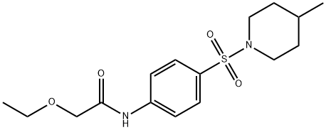 2-ethoxy-N-{4-[(4-methylpiperidin-1-yl)sulfonyl]phenyl}acetamide Structure