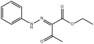 ethyl (E)-3-oxo-2-(2-phenylhydrazono)butanoate Struktur
