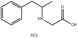2-[(1-苯基丙烷-2-基)氨基]乙酸盐酸, 60342-93-0, 结构式