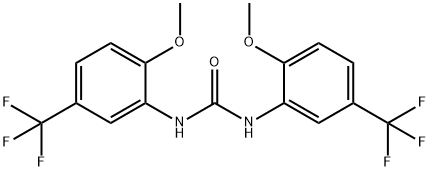 Carbanilide, 2,2'-dimethoxy-5,5'-bis(trifluoromethyl)- Structure