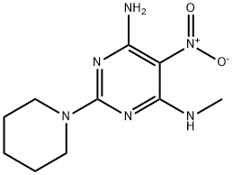 N4-methyl-5-nitro-2-(piperidin-1-yl)pyrimidine-4,6-diamine Structure