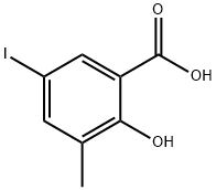 2-Hydroxy-5-iodo-3-methyl-benzoic acid 结构式