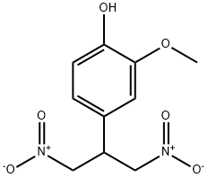 Phenol, 2-methoxy-4-[2-nitro-1-(nitromethyl)ethyl]- Structure