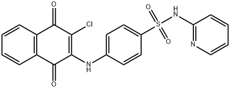 Benzenesulfonamide,4-[(3-chloro-1,4-dihydro-1,4-dioxo-2-naphthalenyl)amino]-N-2-pyridinyl- Structure