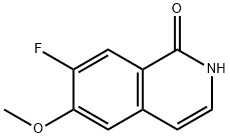 7-フルオロ-6-メトキシイソキノリン-1(2H)-オン 化学構造式