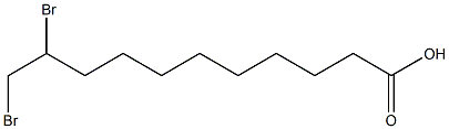 Undecanoic acid,10,11-dibromo- Structure