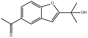 5-アセチル-2-(1-ヒドロキシ-1-メチルエチル)ベンゾフラン 化学構造式