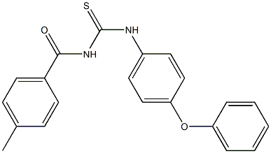 4-methyl-N-{[(4-phenoxyphenyl)amino]carbonothioyl}benzamide Struktur