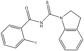 N-(2,3-dihydro-1H-indol-1-ylcarbonothioyl)-2-iodobenzamide Struktur
