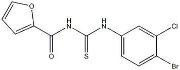 N-{[(4-bromo-3-chlorophenyl)amino]carbonothioyl}-2-furamide Structure